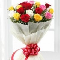 GET WELL GIFT FLOWERS WITH TEDDY BEAR AND PILLOW HEART 01