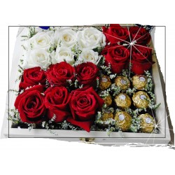 roses ib box mix with chocolate