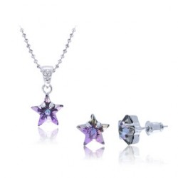 Jewelry Set adorned with Crystals( delivery  1-2 day)