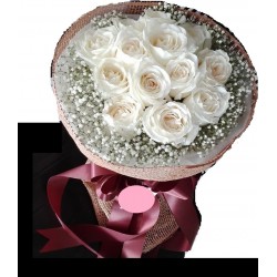 White  roses mix flowers