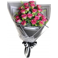 24 pink roses flowers