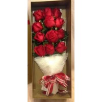 24 red roses flowers