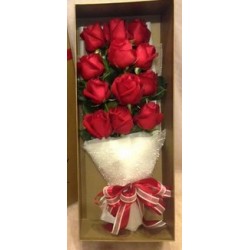24 red roses flowers