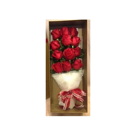 24 red roses flowers