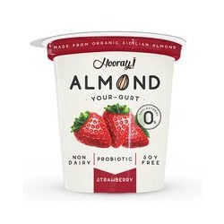 Hooray Almond Yourgurt Strawberry 120g.