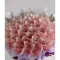 Rose money flower 5000 baht in bouquet