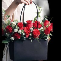 20 roses in basket waterproof paper handy gift bag