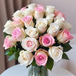 FULL ROSE FLOWER mix WHITE