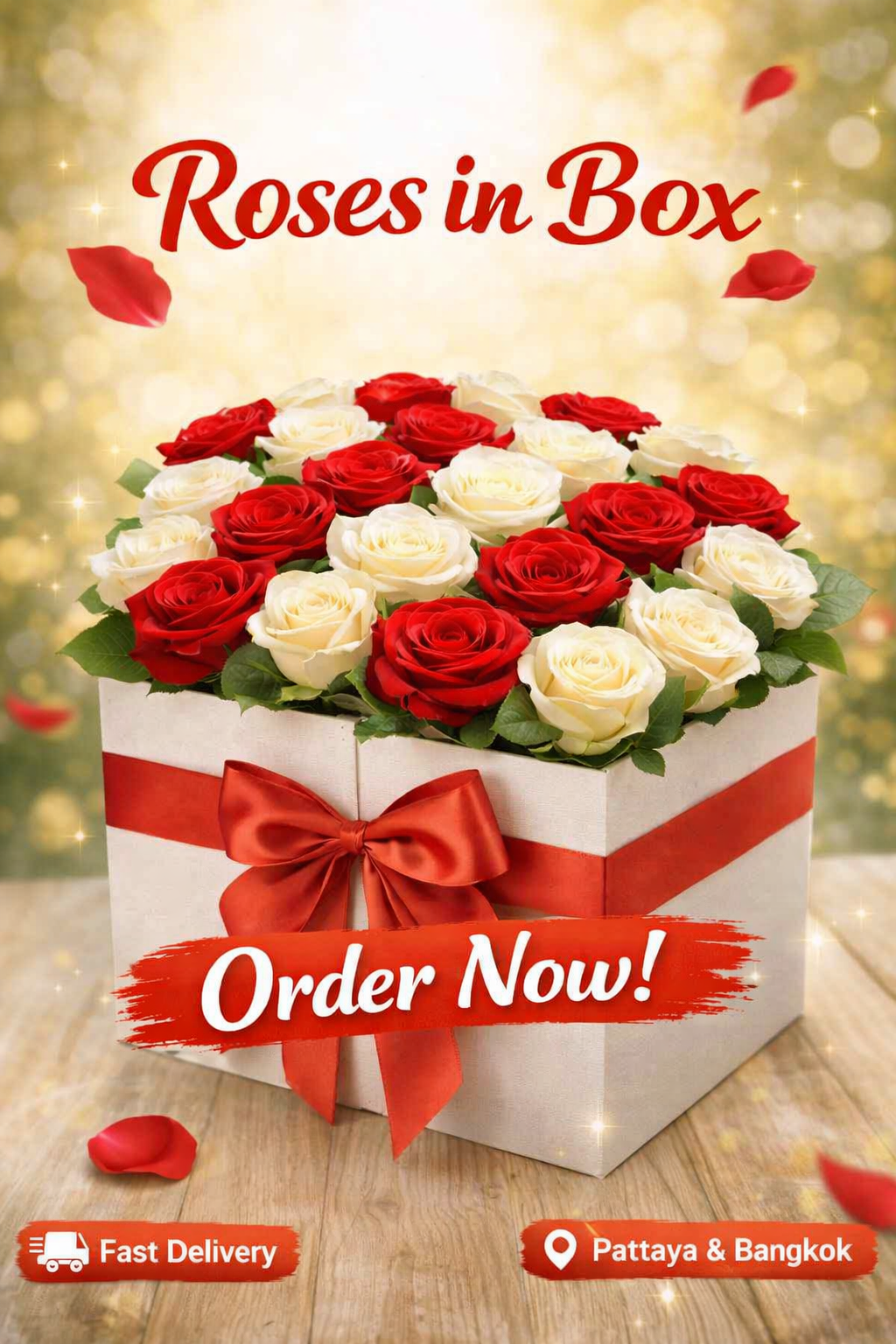 rose in box